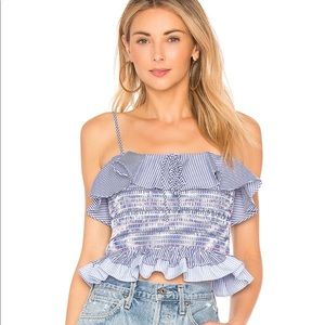 Revolve NWT Ruffled Crop Top